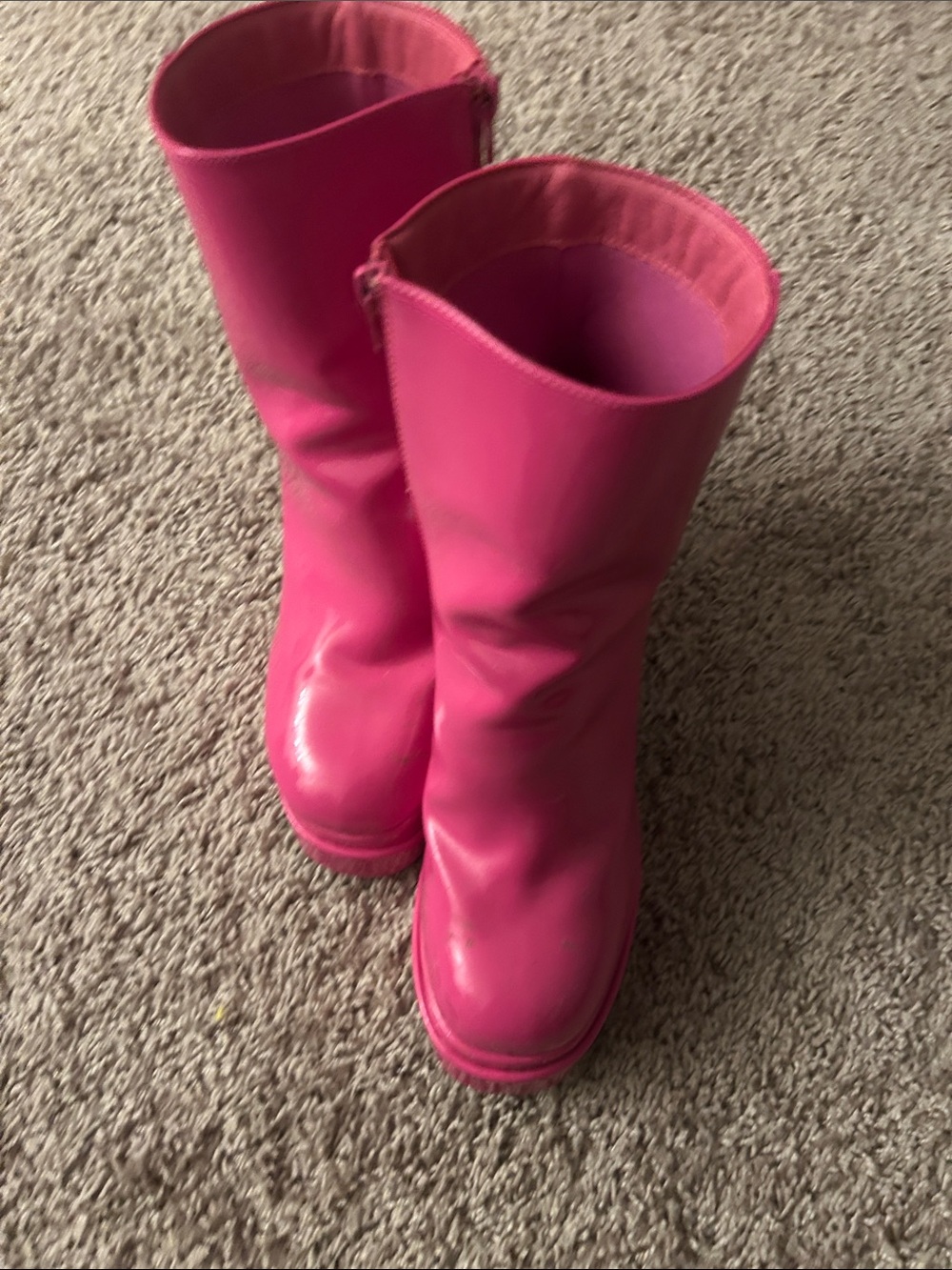 Women’s Bright Pink Mid-Calf Rain Boots